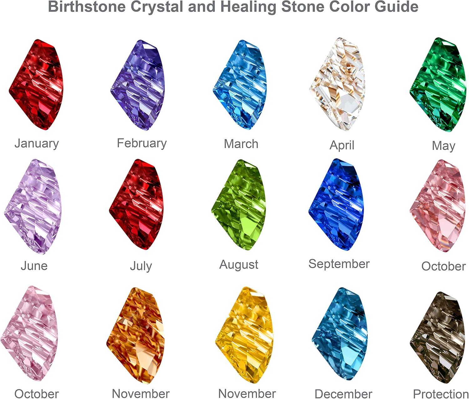 imageLeafael Wish Stone Stud Earrings with Birthstone Crystals 18K Rose Gold Plated or Silvertone02February BirthstoneTanzanite Purple