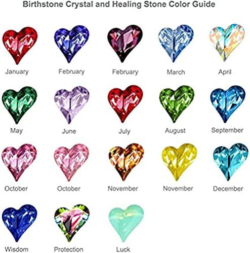 imageLeafael Infinity Love Heart Link Bracelets Birthstone or Healing Stone Crystal Bracelet for Women Silver Tone Jewelry Gifts for Her 7inch Chain and 2inch Extender14Healing Stone for ProtectionRainbow Tourmaline Black