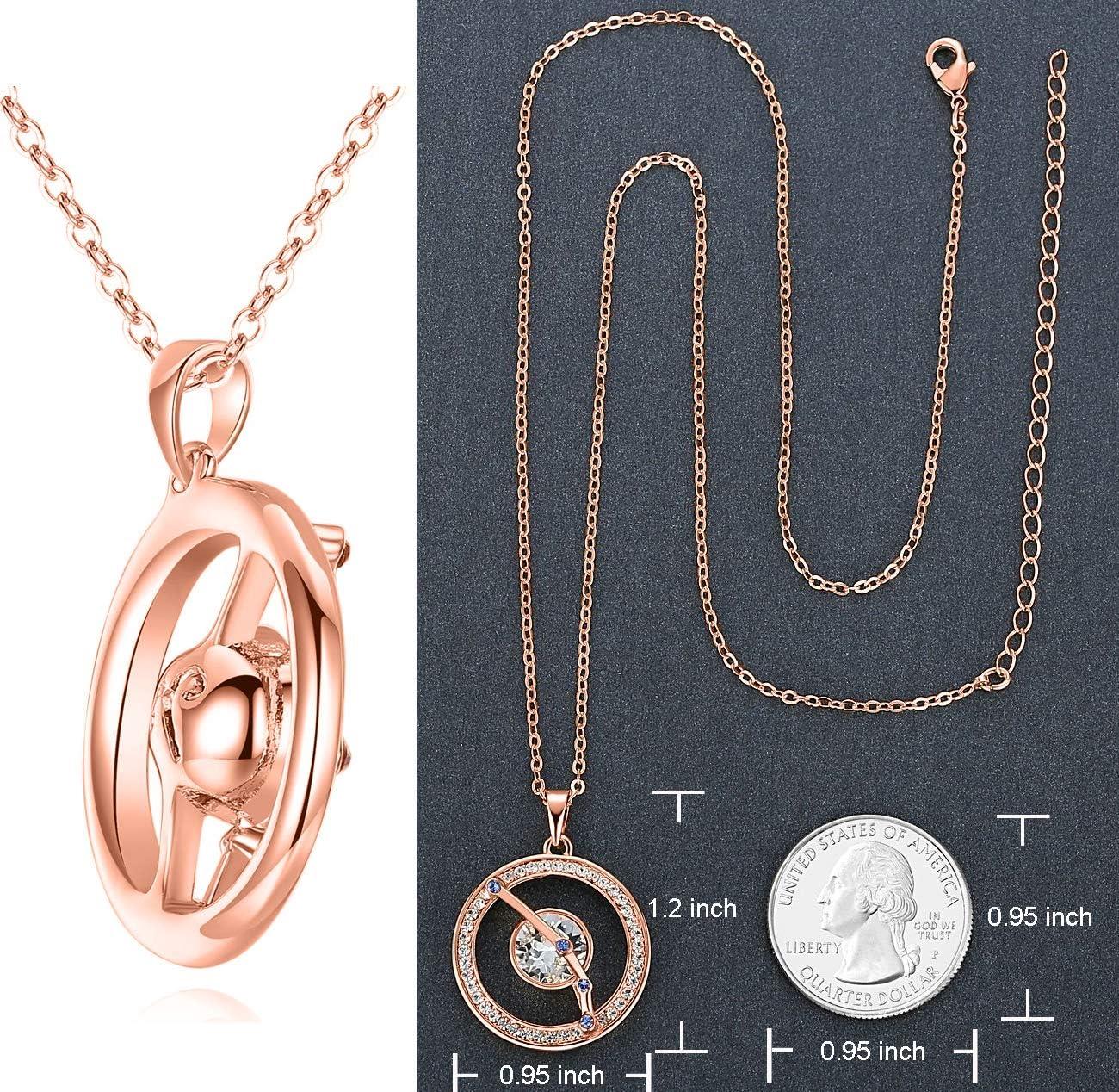 imageLeafael Superstar Zodiac Constellation Pendant Necklace Made with Premium Crystal Horoscope Jewelry Gold or Rose Gold Plated 18 2Aries 321419 Special Edition Birthstone Clear White