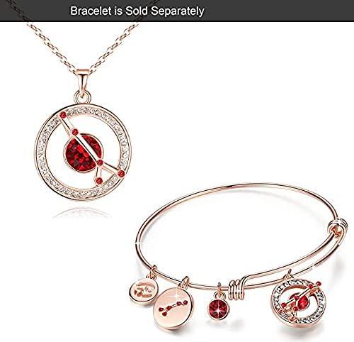 imageLeafael Superstar Zodiac Constellation Pendant Necklace Made with Premium Crystal Horoscope Jewelry Gold or Rose Gold Plated 18 2Cancer 622722 Special Edition Birthstone Siam Ruby Red