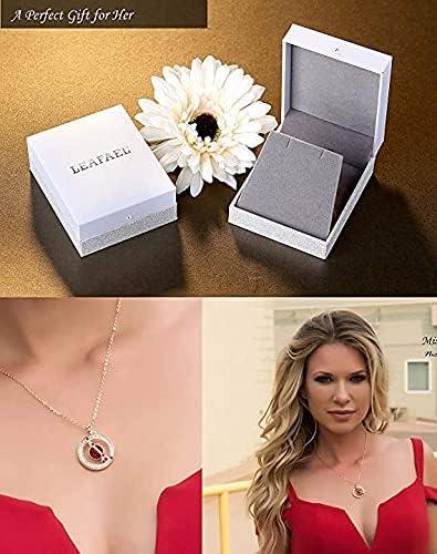 imageLeafael Superstar Zodiac Constellation Pendant Necklace Made with Premium Crystal Horoscope Jewelry Gold or Rose Gold Plated 18 2Cancer 622722 Special Edition Birthstone Siam Ruby Red