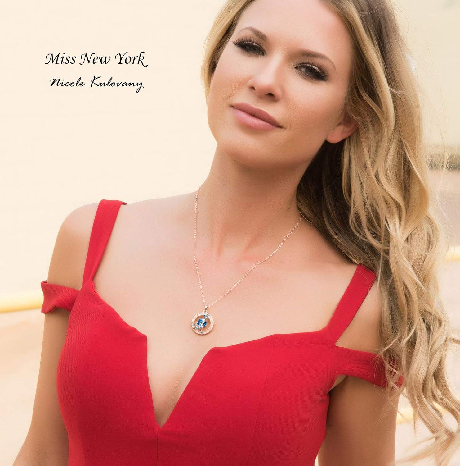 imageLeafael Superstar Zodiac Constellation Pendant Necklace Made with Premium Crystal Horoscope Jewelry Gold or Rose Gold Plated 18 2Pisces220320 Special Edition Birthstone Aquamarine Blue