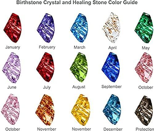 imageLeafael Wish Stone Link Charm Bracelet with Birthstone Crystals Rose Gold Plated or Silvertone 7204April Birthstone CrystalClear White