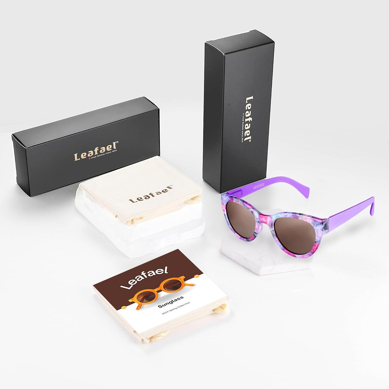 imageSunglasses Womens Trendy Retro Floral Design Polarized Lens UV Protection Square Cat Eye Frame Casual amp Active Wear06 Round Cat Eye Purple Legs Rose Flower Print