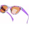 06 Round Cat Eye + Purple Legs + Rose Flower Print