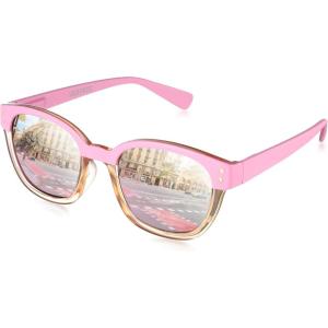 Leafael Polarized Sunglasses Women’s Trendy Two Tone Design, UV400 100% Protection, Retro Square Frame, Lifestyle & Active(05 Light Pink)