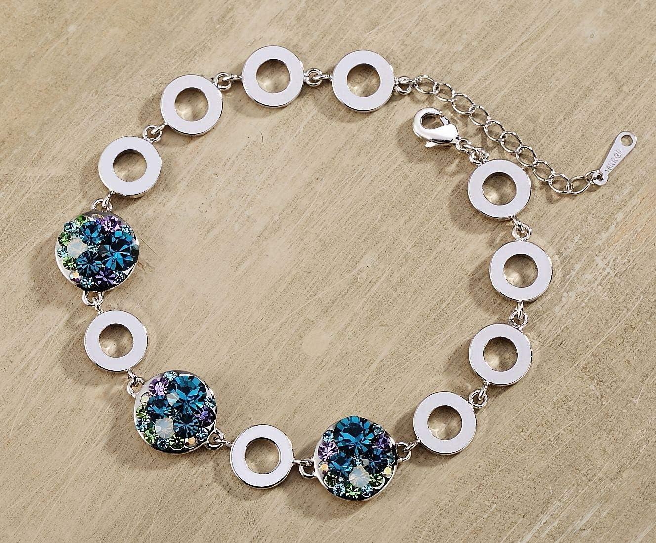 imageLeafael Ocean Bubble Womens Link Bracelet Made with Premium Crystals Costume Fashion Jewelry 72 Silver Tone or 18K Rose Gold Plated Gifts for Women
