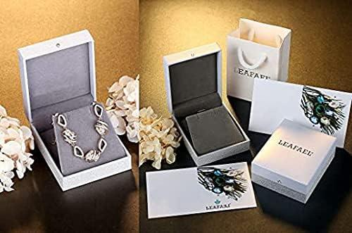 imageLeafael Wish Stone Link Charm Bracelet with Birthstone Crystals Rose Gold Plated or Silvertone 72104AprilClear WhiteRose Gold Plated