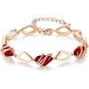 101-January July-Ruby Red-Rose Gold Plated