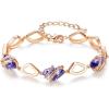 102-February-Tanzanite Purple-Rose Gold Plated
