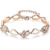 104-April-Clear White-Rose Gold Plated