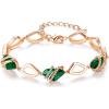105-May-Emerald Green-Rose Gold Plated
