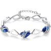 109-September-Sapphire Blue-Rose Gold Plated