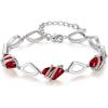 201-January July Crystal-Ruby Red-Silvertone