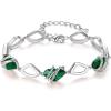 205-May Crystal-Emerald Green-Silvertone