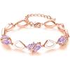 206-June Crystal-Alexandrite Light Purple-Rose Gold Plated