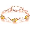211-November - Citrine Yellow-Rose Gold Plated