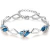 212-December - Zircon Blue-Rose Gold Plated