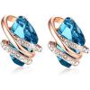 112-December Birthstone-Zircon Blue-Rose Gold Plated