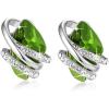 208-August-Peridot Green-Silvertone