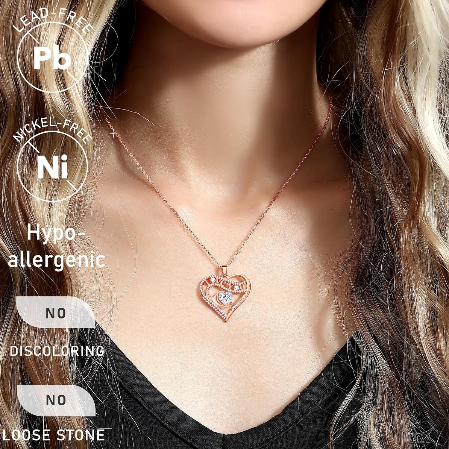 imageLeafael Gift Necklaces for Women Heart in Hand I Love You Birthstone Crystal for 12 Months Birthday Anniversary Jewelry for Wife Girlfriend Mom Rose Gold or Gunmetal Plated 18 2 Chain04AprilClear WhiteRose Gold Plated
