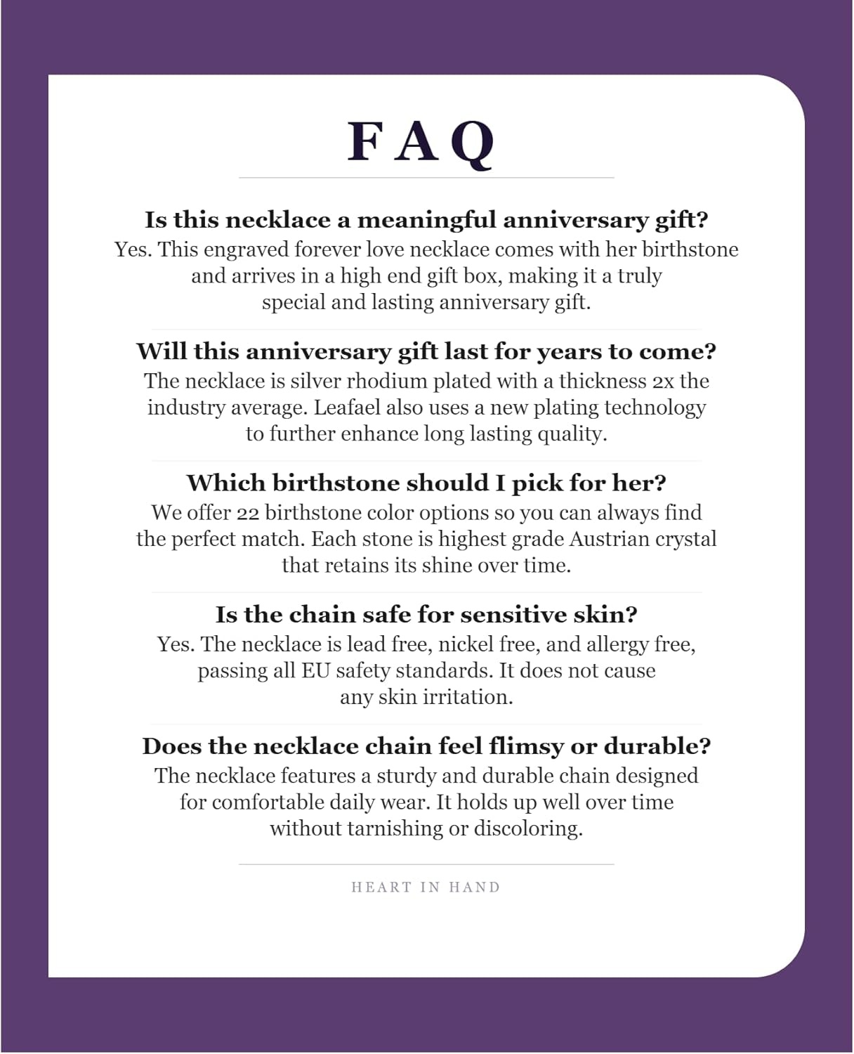 imageLeafael Gift Necklaces for Women Heart in Hand I Love You Birthstone Crystal for 12 Months Birthday Anniversary Jewelry for Wife Girlfriend Mom Rose Gold or Gunmetal Plated 18 2 Chain04AprilClear WhiteRose Gold Plated