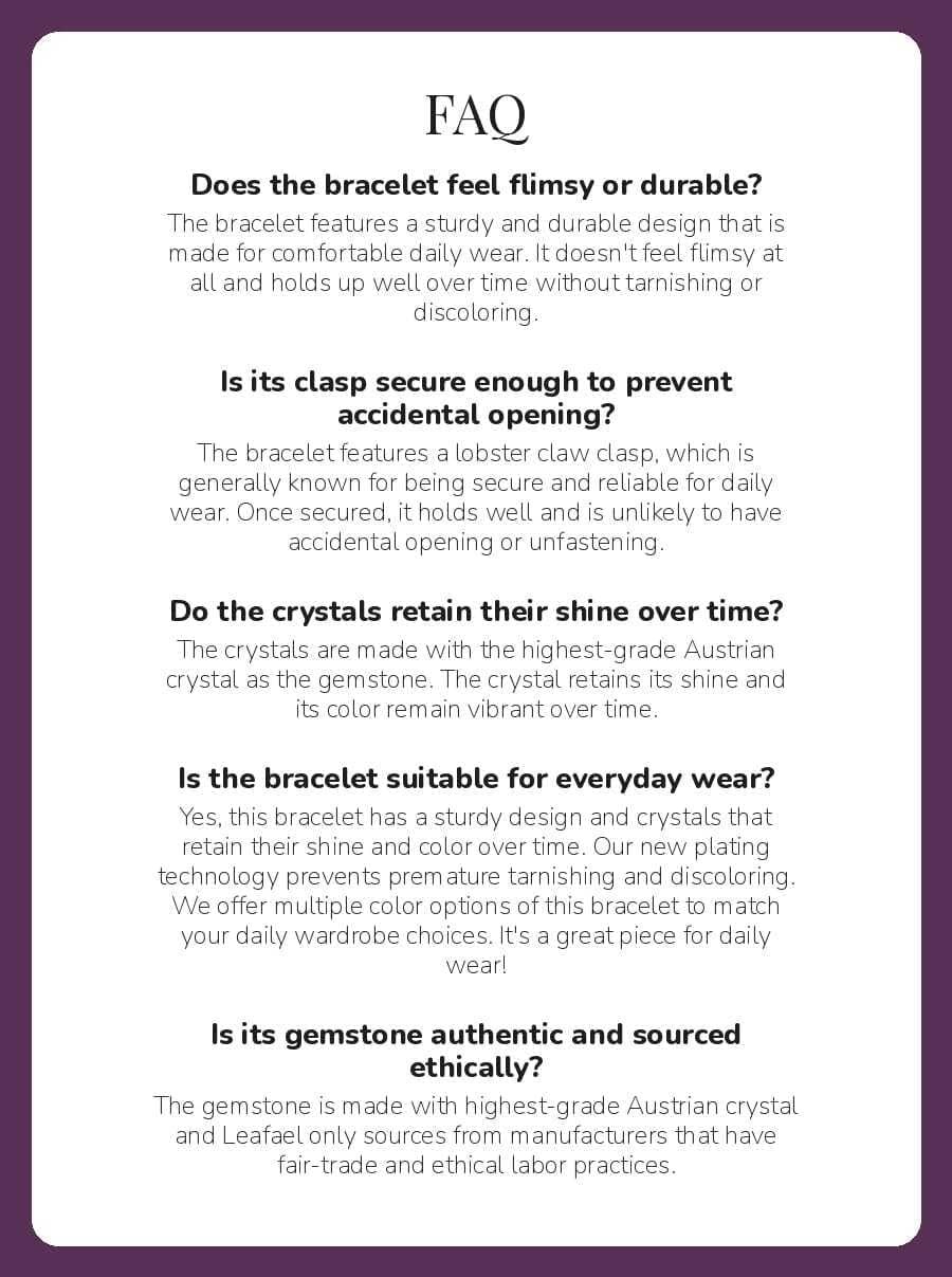 imageLeafael Infinity Love Heart Gift Bracelet for Women Birthstone or Healing Stone Crystal Silver Tone 7inch Chain and 2inch Extender09aSeptemberBermuda Sapphire Blue