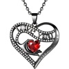 13-January-Garnet Ruby Red-Gunmetal Plated