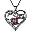 14-February-Amethyst Dark Pink-Gunmetal Plated