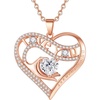 04-April-Clear White-Rose Gold Plated