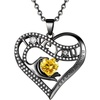 23-November-Citrine Yellow-Gunmetal Plated