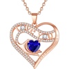 09-September-Sapphire Blue-Rose Gold Plated