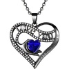 21-September-Sapphire Blue-Gunmetal Plated