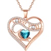 12-December-Blue Topaz-Rose Gold Plated