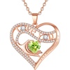08-August-Peridot Green-Rose Gold Plated