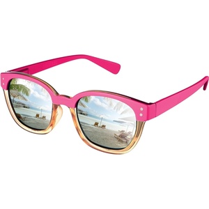 Polarized Sunglasses for Women, Trendy Two Tone Retro Square, UV400 100% UV Protection, Casual & Active(10 Hot Pink)