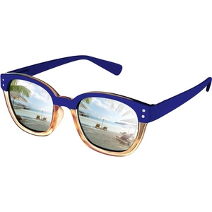 Polarized Sunglasses for Women, Trendy Two Tone Retro Square, UV400 100% UV Protection, Casual & Active(11 Sapphire Blue)